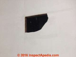 Asbestos ceiling tiles in Indonesia (C) InspectApedia.com GS