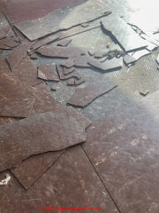 Asphalt Asbestos Floor Tile (C) InspsectApedia.com Simon