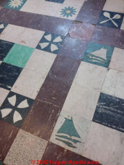 Die Cut Kentile Floor Tiles (C) InspectApedia.com Jennell Feb 2022
