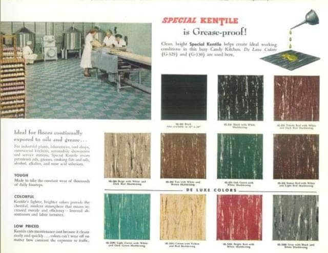 Kentile asphalt asbestos floor tile patterns 