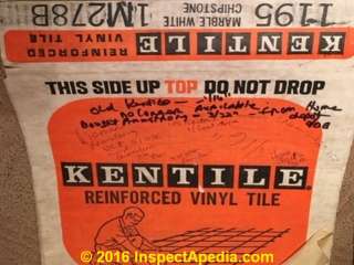 Kentile Marble White  Chipstone Flooring Wanted (C) InspectApedia.com Ned Winkleman