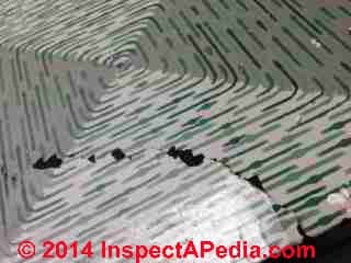 Linoleum-like floor covering - linoleum rug (C) InspectApedia CW