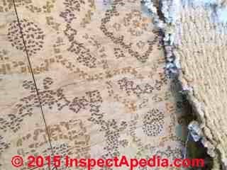 Floor tile that does not contain asbestos (C) InspectAPedia GC