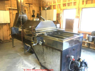 Carlin 701CR oil burner used with maple evaporator (C) InspectApedia.com Brian