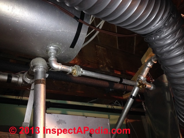 How do you find a leak in a steel drainage pipe?