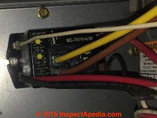 Fan limit switch BC-7070-A/M (C) InspectApedia.com