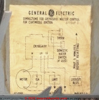 GE General Electric Master Oil Burner Control GE CR7865 A101B2, CR7865A101 wiring diagram at InspectApedia.com