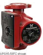Grundfos variable speed heating zone circulator pump UPS 15-58FC (C) Grundfos InspectApedia