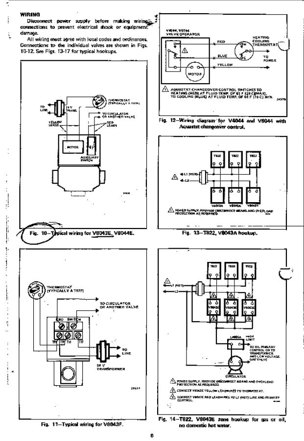 Boiler Honeywell Zone Valve Wiring Diagram from inspectapedia.com