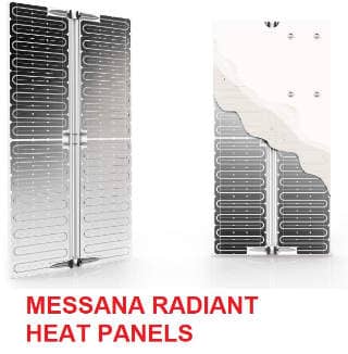 Radiant heat panels from Messana cited in detail in this article at InspectApedia.com
