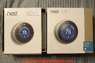 Nest 2 vs Nest 3 Packaging Identifies the Model in the Store (C) Daniel Friedman