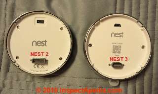 Nest display, back side, comparing Nest 2 and Nest 3 (right) (C) Daniel Friedman