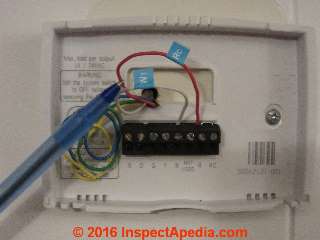 Label the thermostat wires before disconnecting them (C) Daniel Friedman