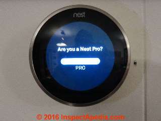 Nest thermostat displays which wires are connected (C) Daniel Friedman
