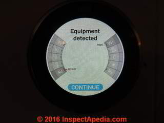 Nest thermostat displays which wires are connected (C) Daniel Friedman