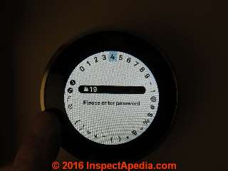 Enter the password for the wireless router to which your Nest thermostat should connect (C) Daniel Friedman