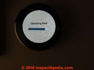 Nest thermostat downloading a software update (C) Daniel Friedman