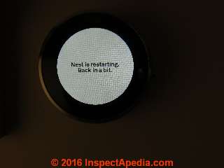 Nest thermostat re-starting after a software update (C) Daniel Friedman