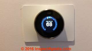 Thermostat trim plate in use with a Nest 2  learning thermostat in a Chicago installation. 