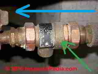 Backflow preventer on a hot water heating boiler (C) Daniel Friedman