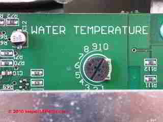 Radiant heat floor temperature setting © D Friedman at InspectApedia.com 