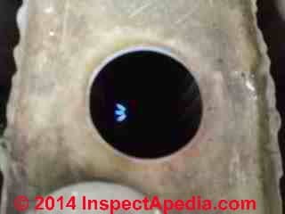 Royal Metal Works gas-fired floor heater (C) InspectAPedia GL