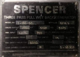 Spencer boiler data tag including the Burnham brand name (C) Inspectapedia.com