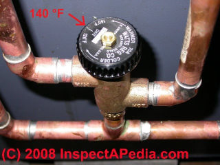 Photo of an anti-scald tempering valve