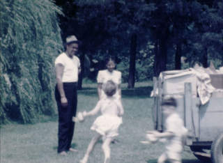 Clara Washington with Linda & Danny at Dunnsville VA 1947 (C) Daniel Friedman at InspectApedia.com