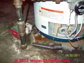 Water heater defects (C) David Grudzinski InspectAPedia