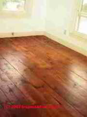 Satin polyurethane on a hand-restored 1850's wide plank floor, Wappingers Falls NY (C) Daniel Friedman