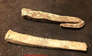 Massachusetts lead nails or weights (C) Inspectapedia Russ