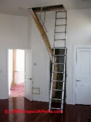 Attic pull down stair too short (C) Daniel Friedman