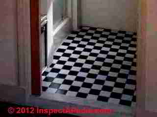 Cracked floor tile
