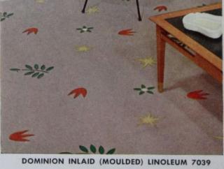 Dominion Oilcloth & Linoleum sheet flooring canvas backed (C) InspectApedia.com