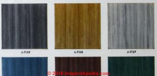 Canadian floor identification Dominon Jaspe floor tile example colours (C) InspectApedia.com