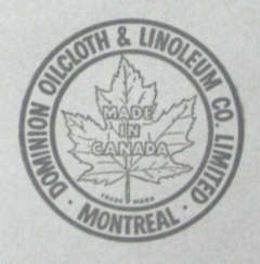 Dominion Oilcloth & Linoleum company logo, Montreal Canada - at InspectApedia.com