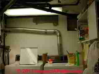Dryer vent installation, sloppy © D Friedman at InspectApedia.com 