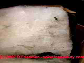 White fiberglass batt