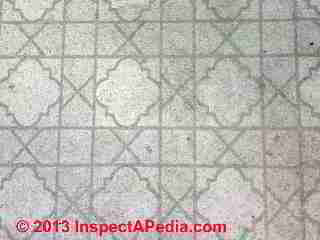 Sheet vinyl flooring (C) InspectAPedia