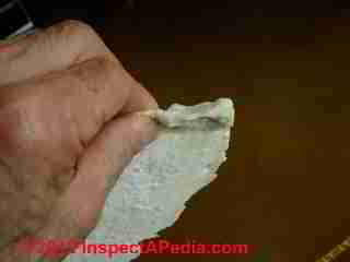 Demilec open celled 1/2 lb foam insulation © D Friedman at InspectApedia.com 