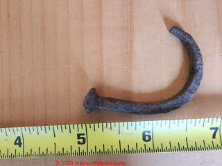 framing nail hook (C) InspectApedia.com Kim