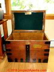 Empty antique silver storage chest Sir Cornwallis Ricketts, Bar & H.P. Strauss (C) Daniel Friedman