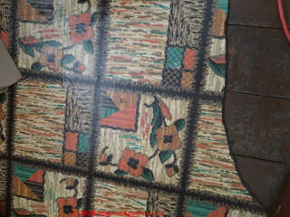 Antique linoleum rug (C) InspectApedia.com karen