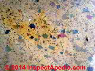 Linoleum sheet flooring (C) InspectApedia L.P.
