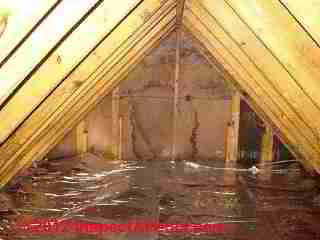 Radiant barrier in attic floor (C) InspectApedia