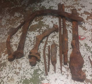 Rusty nails and bolts - used in shipbuilding? (C) InspectApedia.com David D