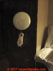 Samuel Morse Locust Grove ceramic door knob and key cover (C) Daniel Friedman