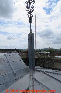 Lightning rod atop the Saxon tower in Oxford, U.K. (C) Daniel Friedman