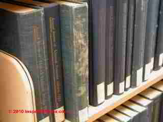 Moldy library books at a college basement library stack (C) Daniel Friedman